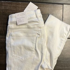NWT LC Lauren Conrad white skinny cropped jeans size 6